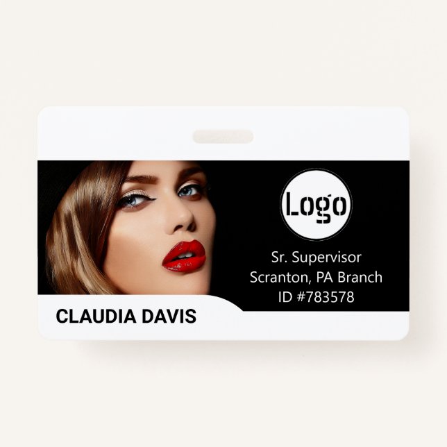 Custom Employee Photo,Name , Logo , Badge ID Badge (Front)