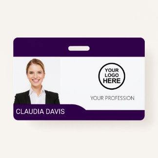 Custom Employee Photo,Name , Logo, Bar Code, Badge ID Badge