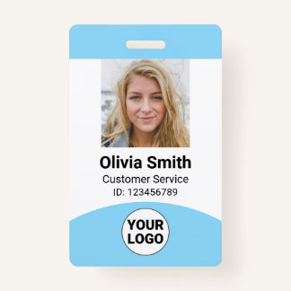 Custom Employee Photo Name Role ID Logo Barcode ID Badge