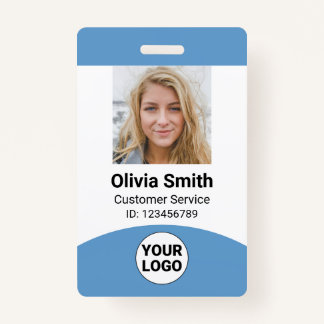 Custom Employee Photo Name Role ID Logo Barcode ID Badge