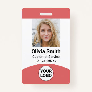 Custom Employee Photo Name Role ID Logo Barcode ID Badge