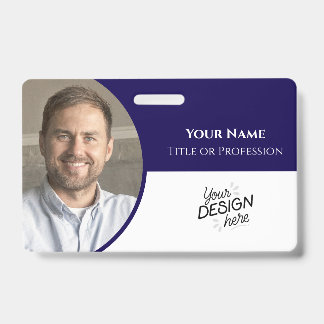 Custom Employee, Photo, Name, Title, Logo, Barcode ID Badge