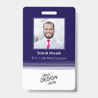 Custom Employee, Photo, Name, Title, Logo, Barcode ID Badge