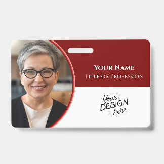 Custom Employee, Photo, Name, Title, Logo, Barcode ID Badge
