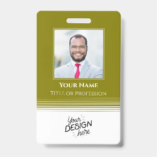 Custom Employee, Photo, Name, Title, Logo, Barcode ID Badge
