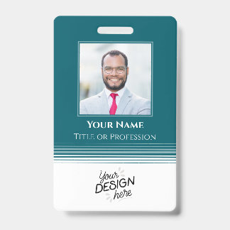 Custom Employee, Photo, Name, Title, Logo, Barcode ID Badge
