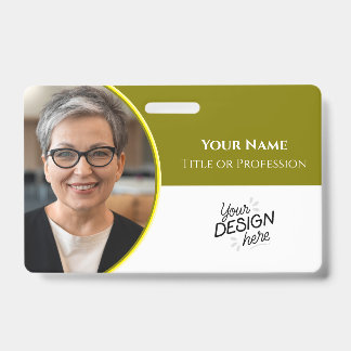 Custom Employee, Photo, Name, Title, Logo, Barcode ID Badge