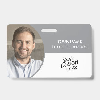 Custom Employee, Photo, Name, Title, Logo, Barcode ID Badge