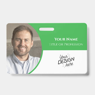 Custom Employee, Photo, Name, Title, Logo, Barcode ID Badge