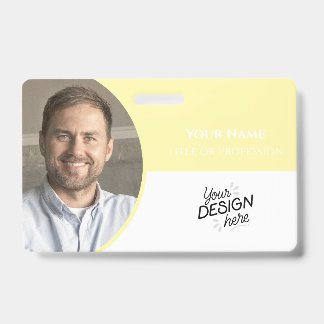 Custom Employee, Photo, Name, Title, Logo, Barcode ID Badge