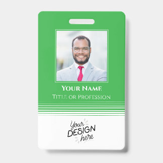 Custom Employee, Photo, Name, Title, Logo, Barcode ID Badge