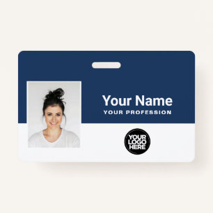 Custom Employee Photo, Qr Bar Code, Logo, Lanyard ID Badge