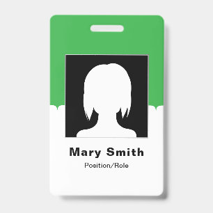 Custom Employee Photo, QR Code, Logo, Name Badge ID Badge
