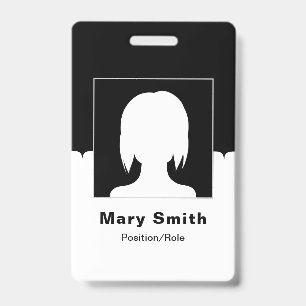 Custom Employee Photo, QR Code, Logo, Name Badge ID Badge