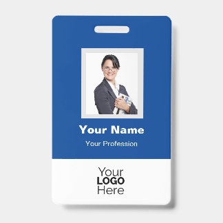 Custom Employee Photo, QR Code, Logo, Name Badge ID Badge