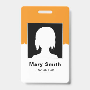 Custom Employee Photo, QR Code, Logo, Name Badge ID Badge