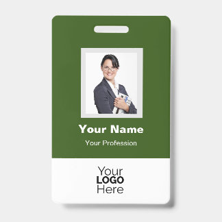 Custom Employee Photo, QR Code, Logo, Name Badge ID Badge