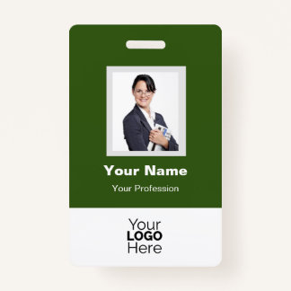 Custom Employee Photo, QR Code, Logo, Name Badge ID Badge