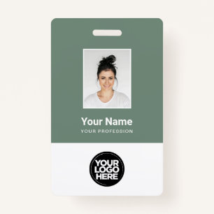 Custom Employee Photo, Qr Code, Logo, Name ID Badge