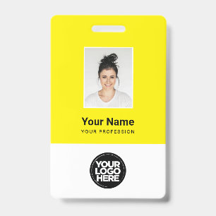 Custom Employee Photo, Qr Code, Logo, Name ID Badge