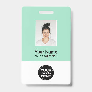 Custom Employee Photo, Qr Code, Logo, Name ID Badge
