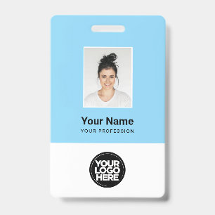 Custom Employee Photo, Qr Code, Logo, Name ID Badge