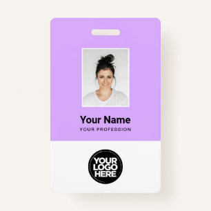 Custom Employee Photo, Qr Code, Logo, Name ID Badge