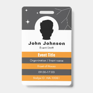 Custom Employee Photo, Qr Code, Name Badge ID Badge