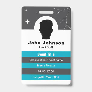 Custom Employee Photo, Qr Code, Name Badge ID Badge