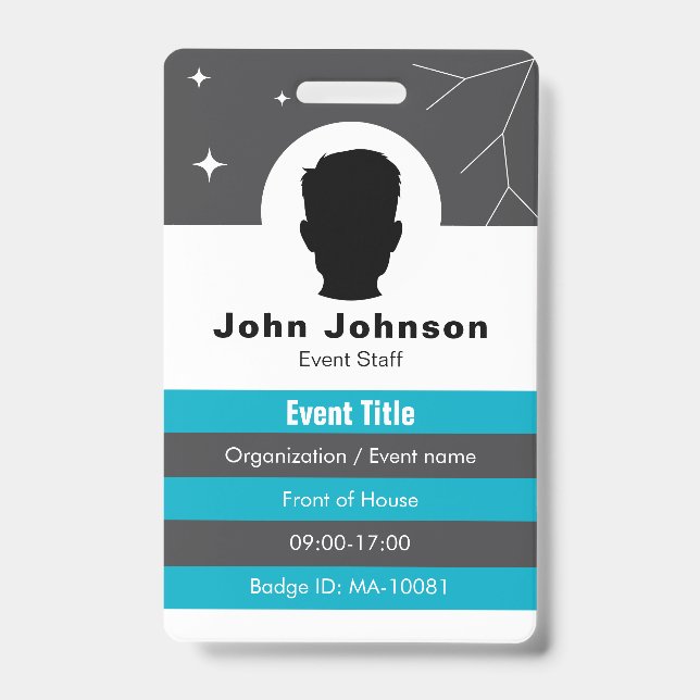 Custom Employee Photo, Qr Code, Name Badge ID Badge (Front)