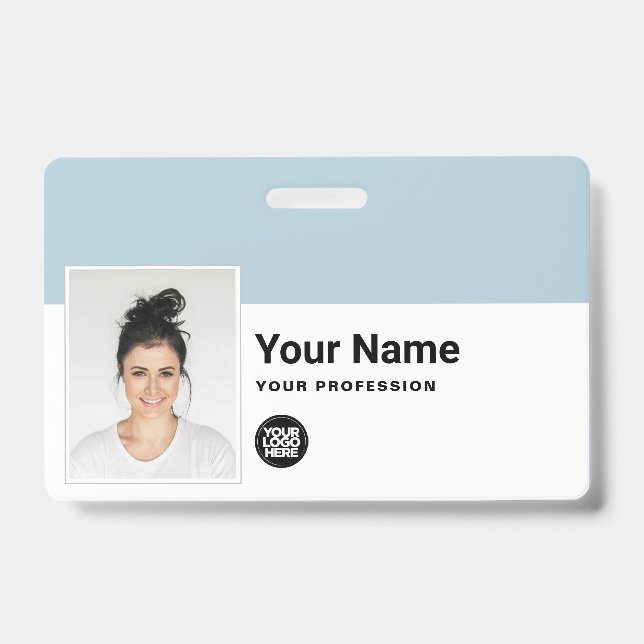 Custom Employee - Professional Business Logo Name ID Badge (Front)