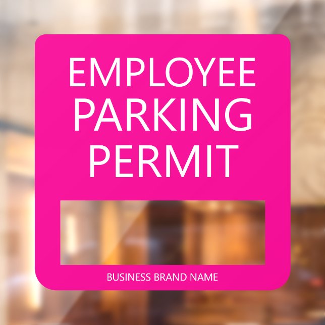 Custom Employee Resident Parking Permit Business (Sheet 2)