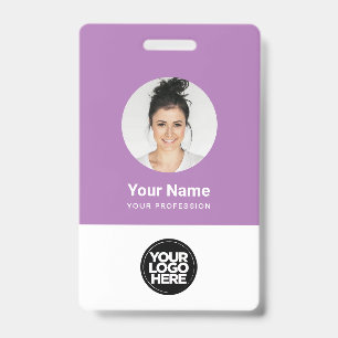 Custom Employee Round Photo Logo Name ID Badge