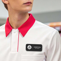 Custom Employee Safety Pin or Magnetic Classic