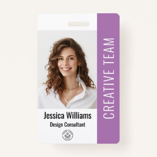 Custom Employee Staff Name Logo Bar Code Photo ID ID Badge
