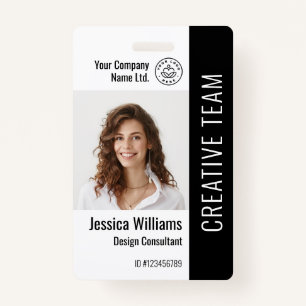 Custom Employee Staff Name Logo Barcode Photo ID ID Badge