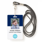 Custom Employee Staff Name Logo Barcode Photo ID