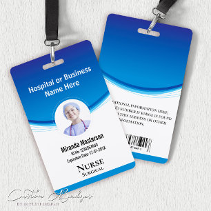 Custom Employee Staff Name Logo Barcode Photo ID ID Badge