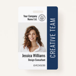 Custom Employee Staff Name Logo Barcode Photo ID ID Badge
