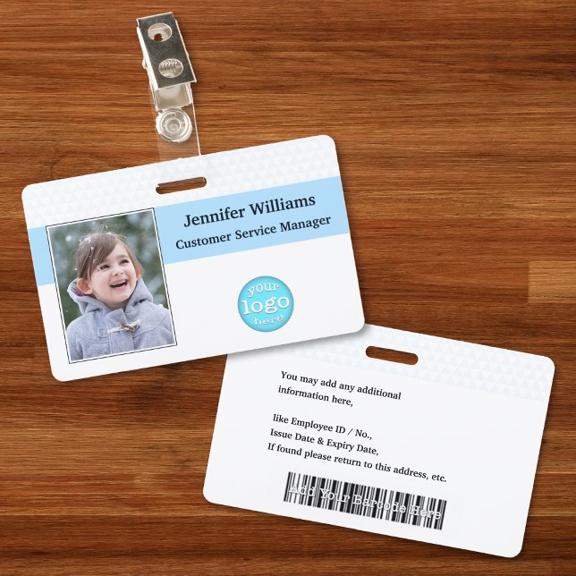 Custom Employee Staff Photo Logo Barcode Name ID ID Badge (Custom Employee Staff Photo Logo Barcode Name ID Badge)