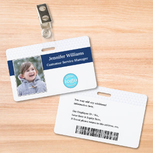 Custom Employee Staff Photo Name Logo Barcode ID ID Badge