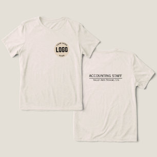 Custom Employee Tshirt, Add Your Logo Tri-Blend Shirt