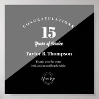 Custom Employee years of service recognition logo