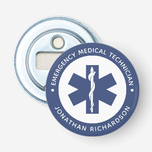 Custom EMT Symbol Emergency Medical Technician Bottle Opener