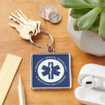 Custom EMT Symbol Emergency Medical Technician Key Ring<br><div class="desc">Custom EMT Symbol Emergency Medical Technician Gifts!</div>