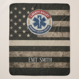 Custom EMT Thin White Line Blanket