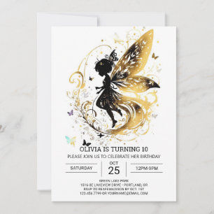 Custom Enchanted Fairy Birthday Celebration Invitation