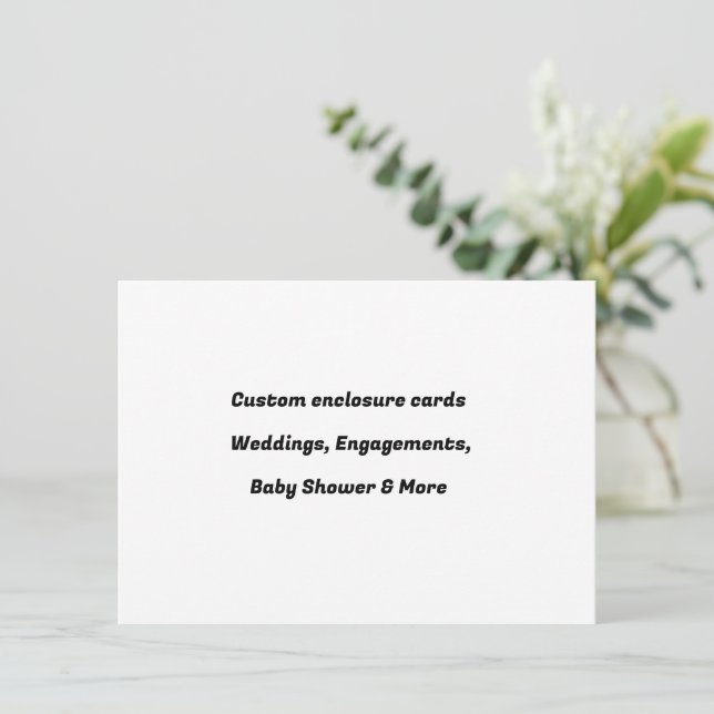 Custom Enclosure Cards - Floral or Foil Inserts (Standing Front)
