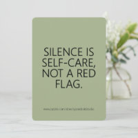 Custom Encouragement Self-Care Card for Introverts