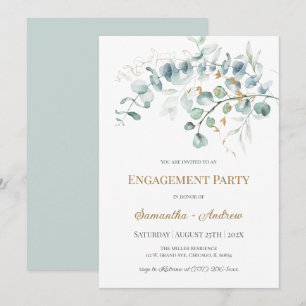 Custom Engagement Invitation with Rustic Theme